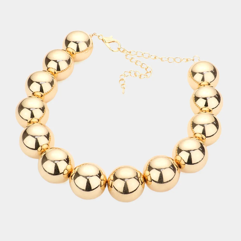 iLLASPARKZ Chunky Metal Ball Necklace