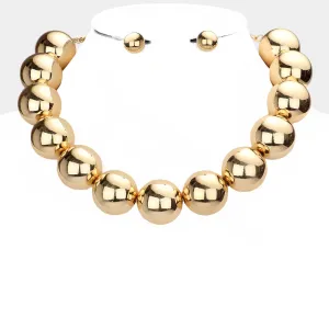 iLLASPARKZ Chunky Metal Ball Necklace