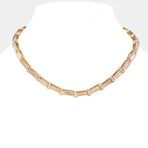 iLLASPARKZ Chunky Metal Paperclip Chain Necklace