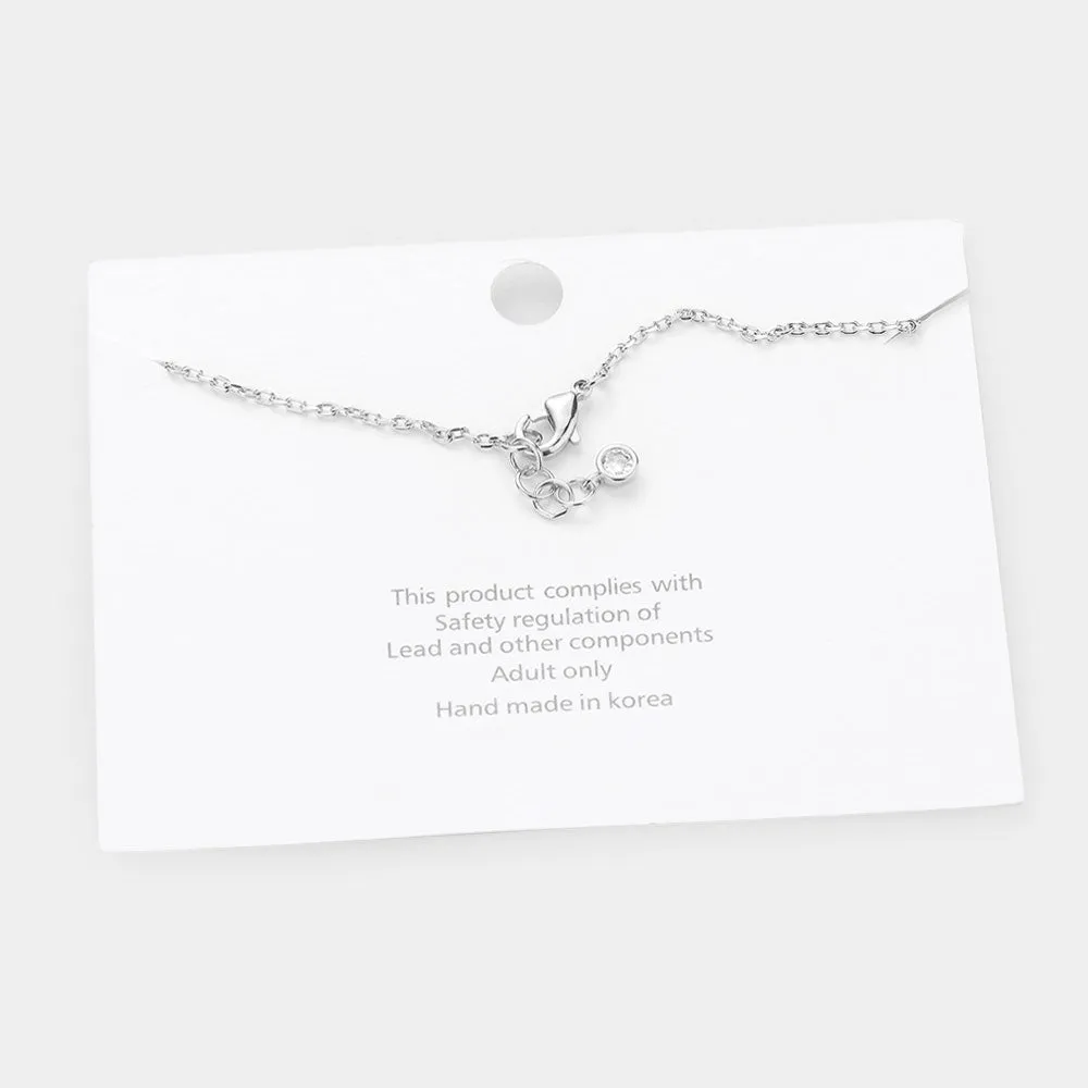 iLLASPARKZ -U- White Gold Dipped Metal Monogram Charm Bracelet