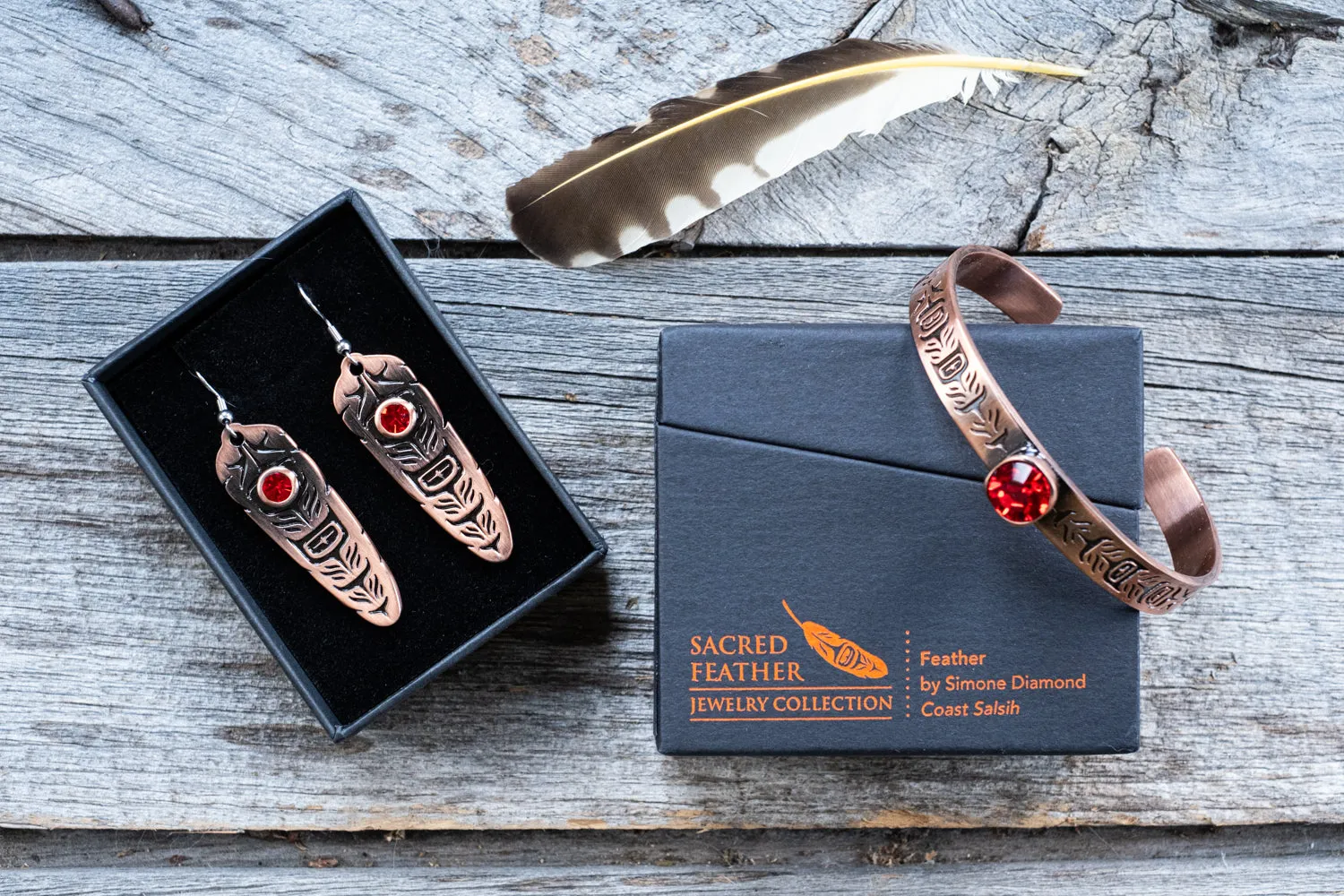 Indigenous Art Sacred Feather Necklace