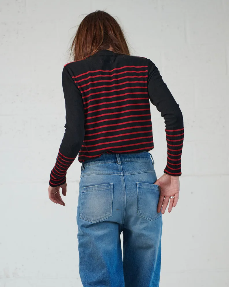 ISA CHAINS jumper - Red/Black