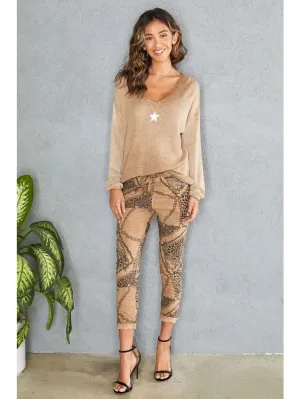 Italian Chains and Cheetah Crinkle Jogger