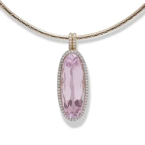 Kunzite Halo Pendant