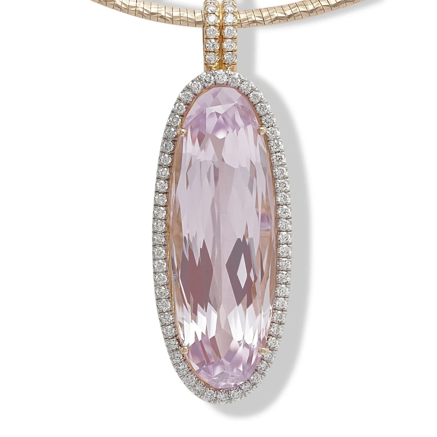 Kunzite Halo Pendant