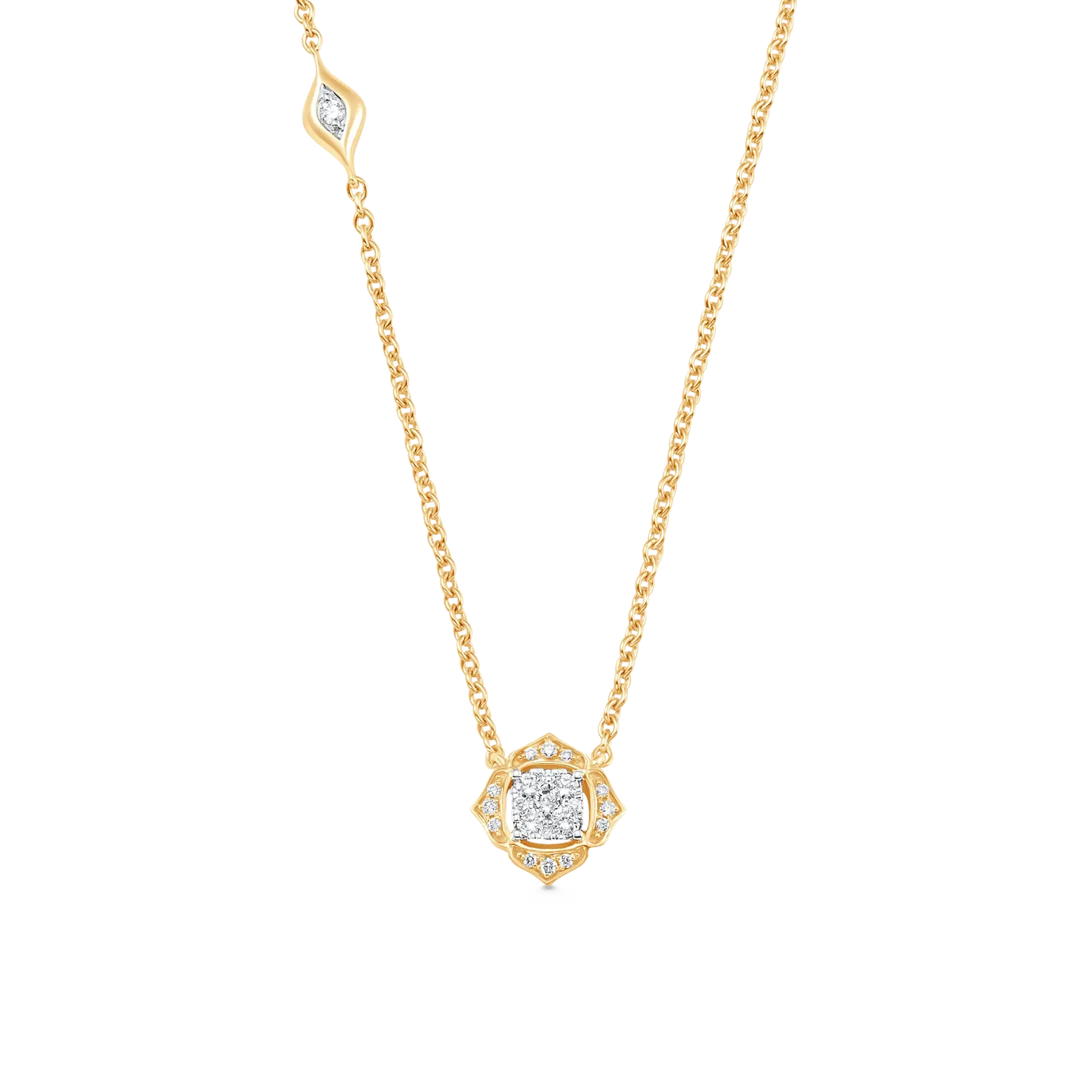 Leela Petite Diamond Cluster Necklace