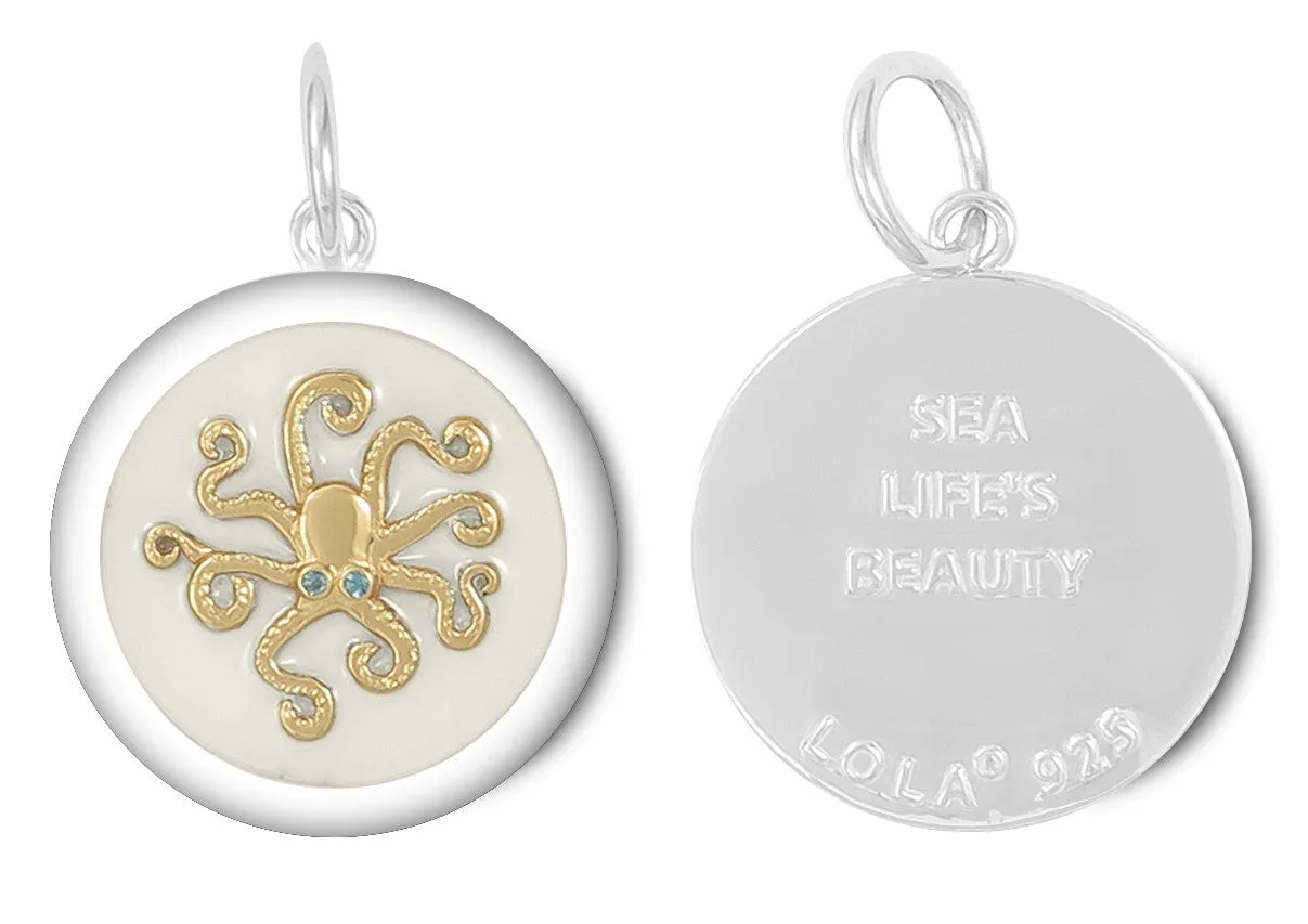 Lola Octopus Pendant - Alpine White
