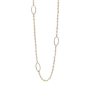 Long Opal Oval Necklace