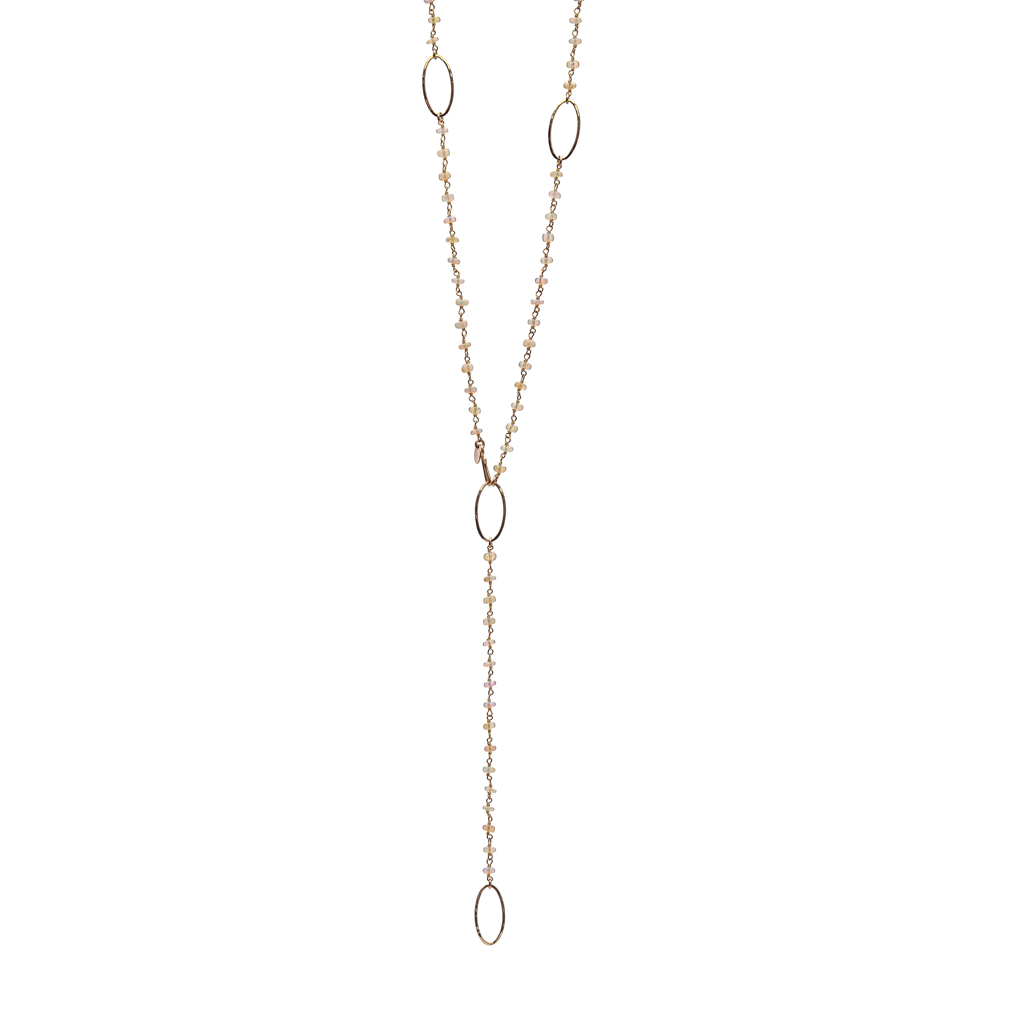 Long Opal Oval Necklace