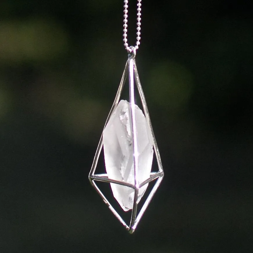 Lumia Necklace - Crystal Quartz & Silver