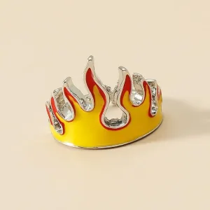 Men's Punk Fire Flame Ring