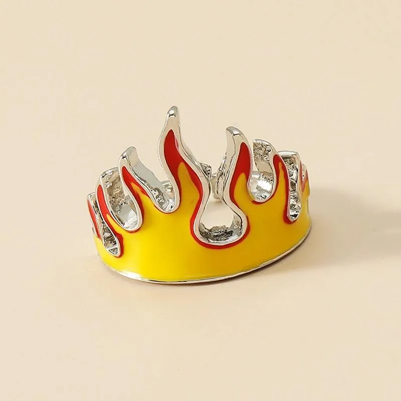 Men's Punk Fire Flame Ring
