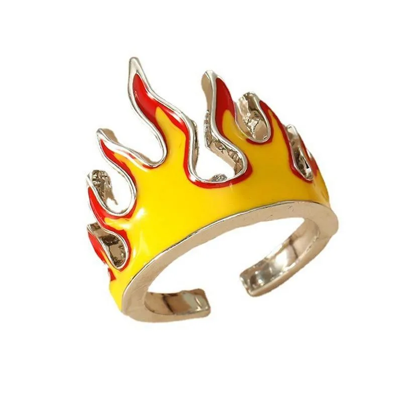 Men's Punk Fire Flame Ring