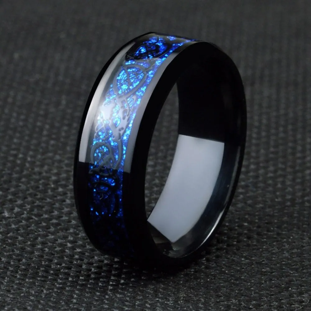 men's rings two tone stainless polished beatiful inlay stylish men's rings ✈️ free.shipping