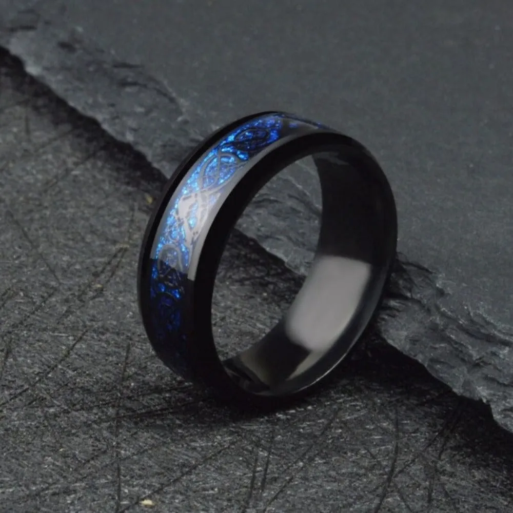 men's rings two tone stainless polished beatiful inlay stylish men's rings ✈️ free.shipping