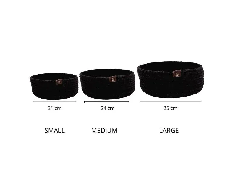 Multi Purpose Cotton Storage Basket | Set of 3