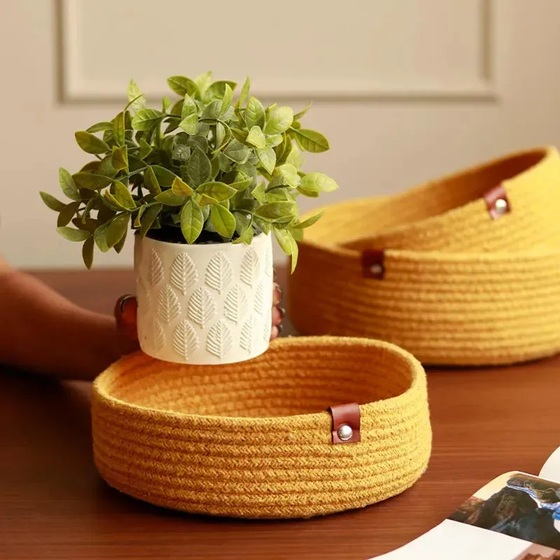 Multi Purpose Cotton Storage Basket | Set of 3