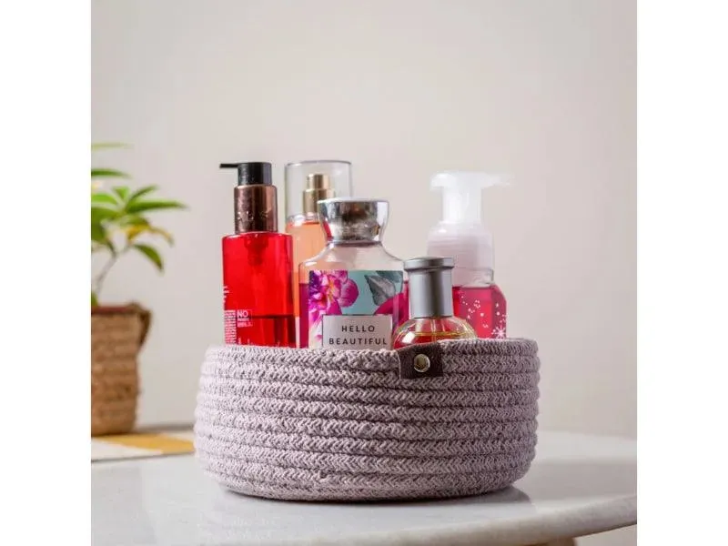 Multi Purpose Cotton Storage Basket | Set of 3