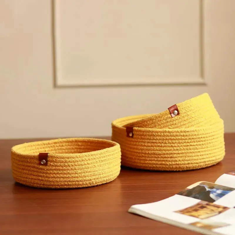 Multi Purpose Cotton Storage Basket | Set of 3