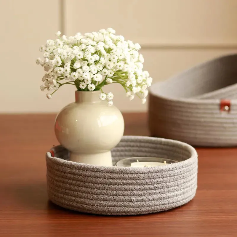 Multi Purpose Cotton Storage Basket | Set of 3