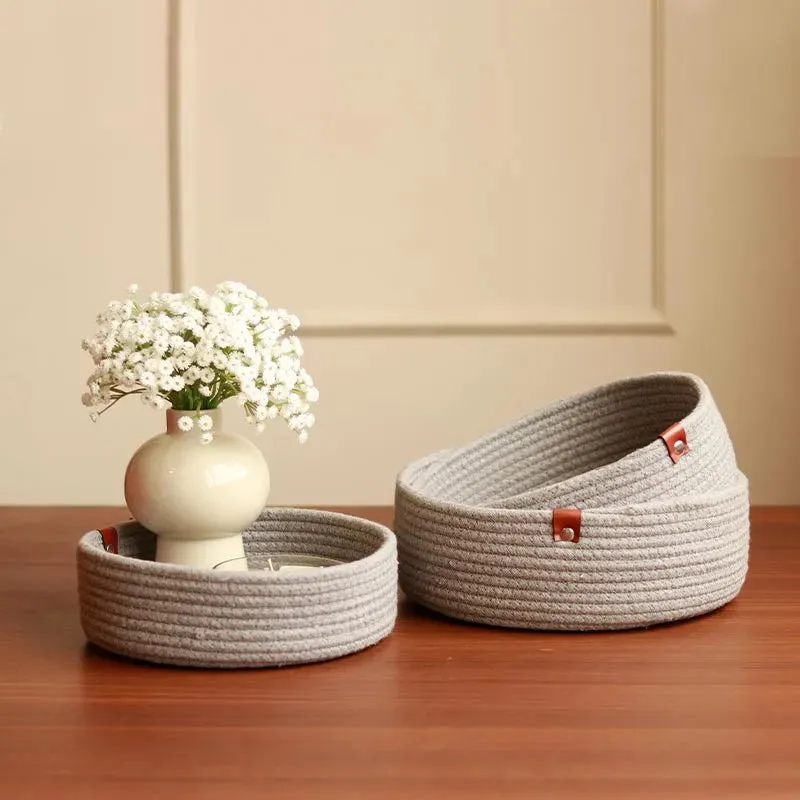 Multi Purpose Cotton Storage Basket | Set of 3