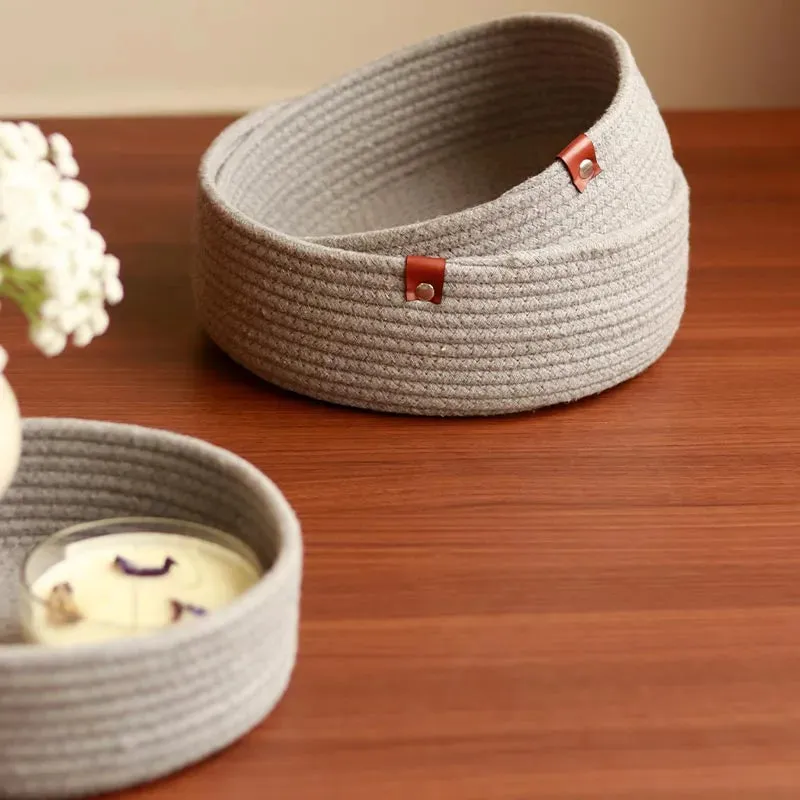 Multi Purpose Cotton Storage Basket | Set of 3