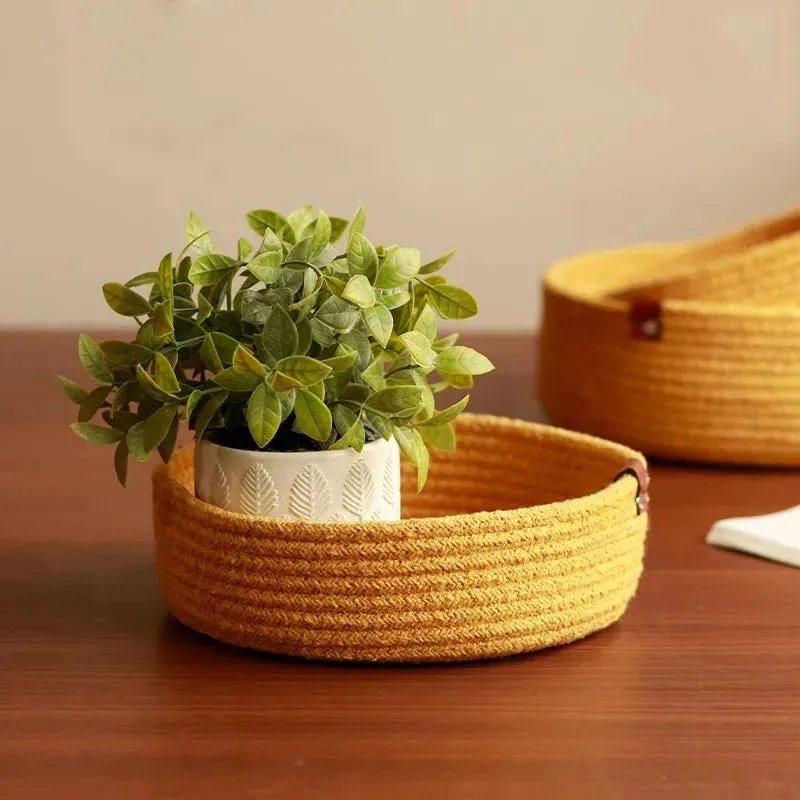 Multi Purpose Cotton Storage Basket | Set of 3