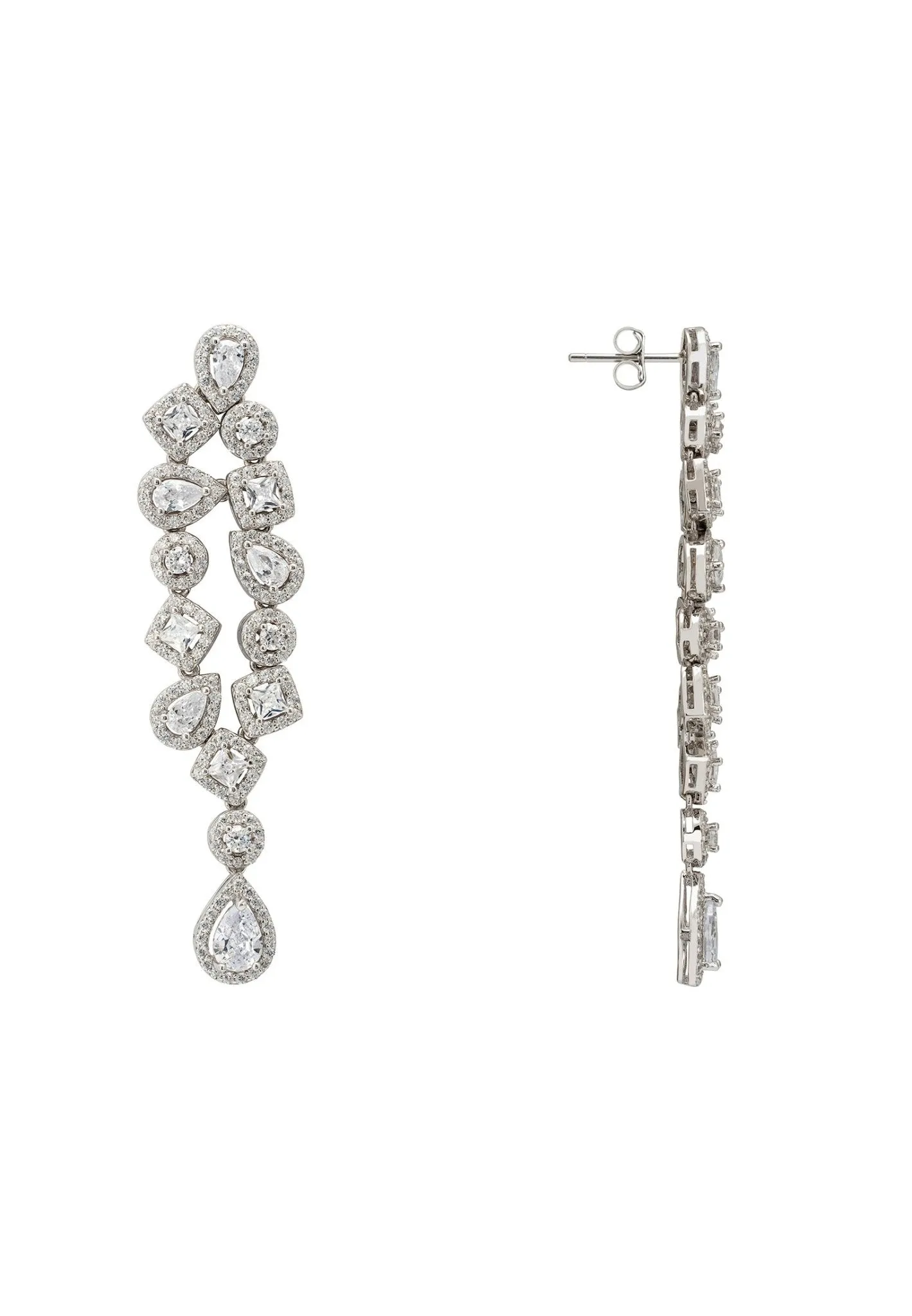 Natalia Chandelier Earrings in Silver