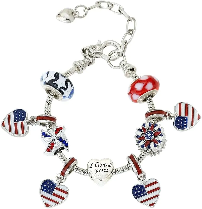 Ocean Charm Beaded Bracelet Small Fish Sea Turtle Octopus Dolphin Shell Starfish Tropical Marine Life Charm for Women Beach Vacation Jewelry Bracelet