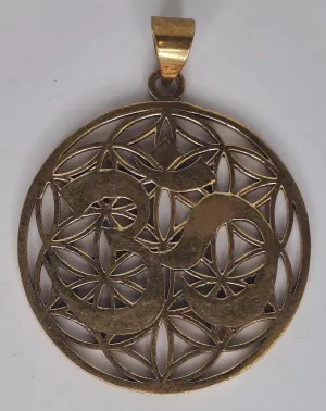 Om Flower of Life Kala Pendant