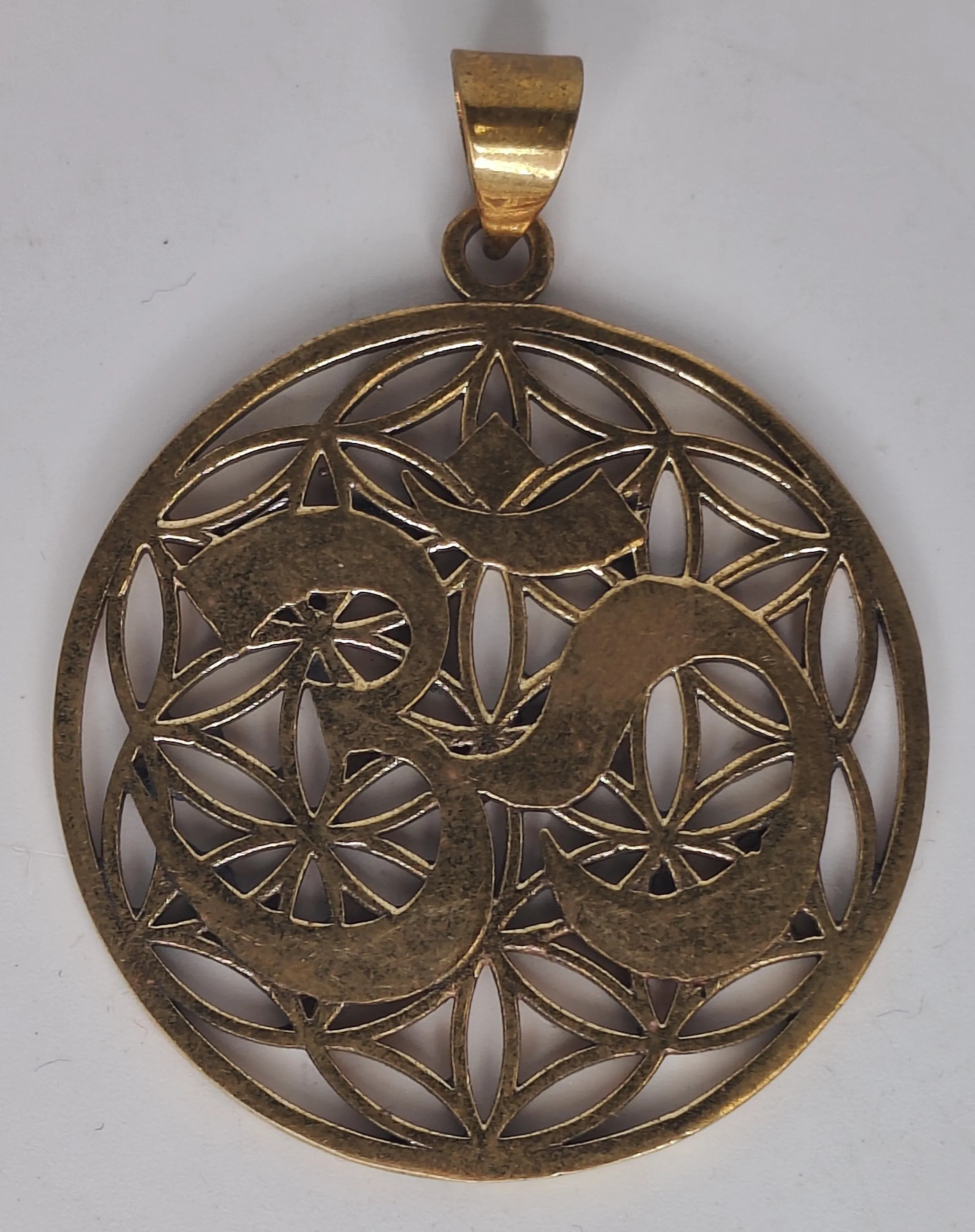 Om Flower of Life Kala Pendant