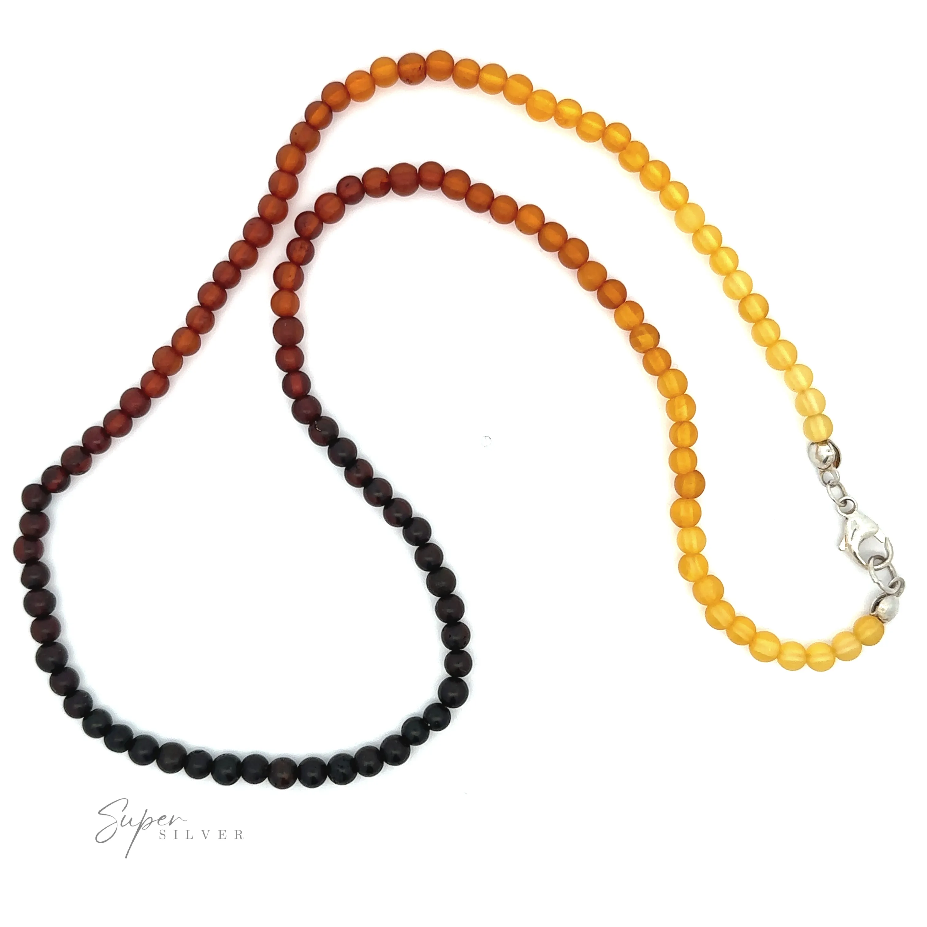 Ombre Beaded Amber Necklace