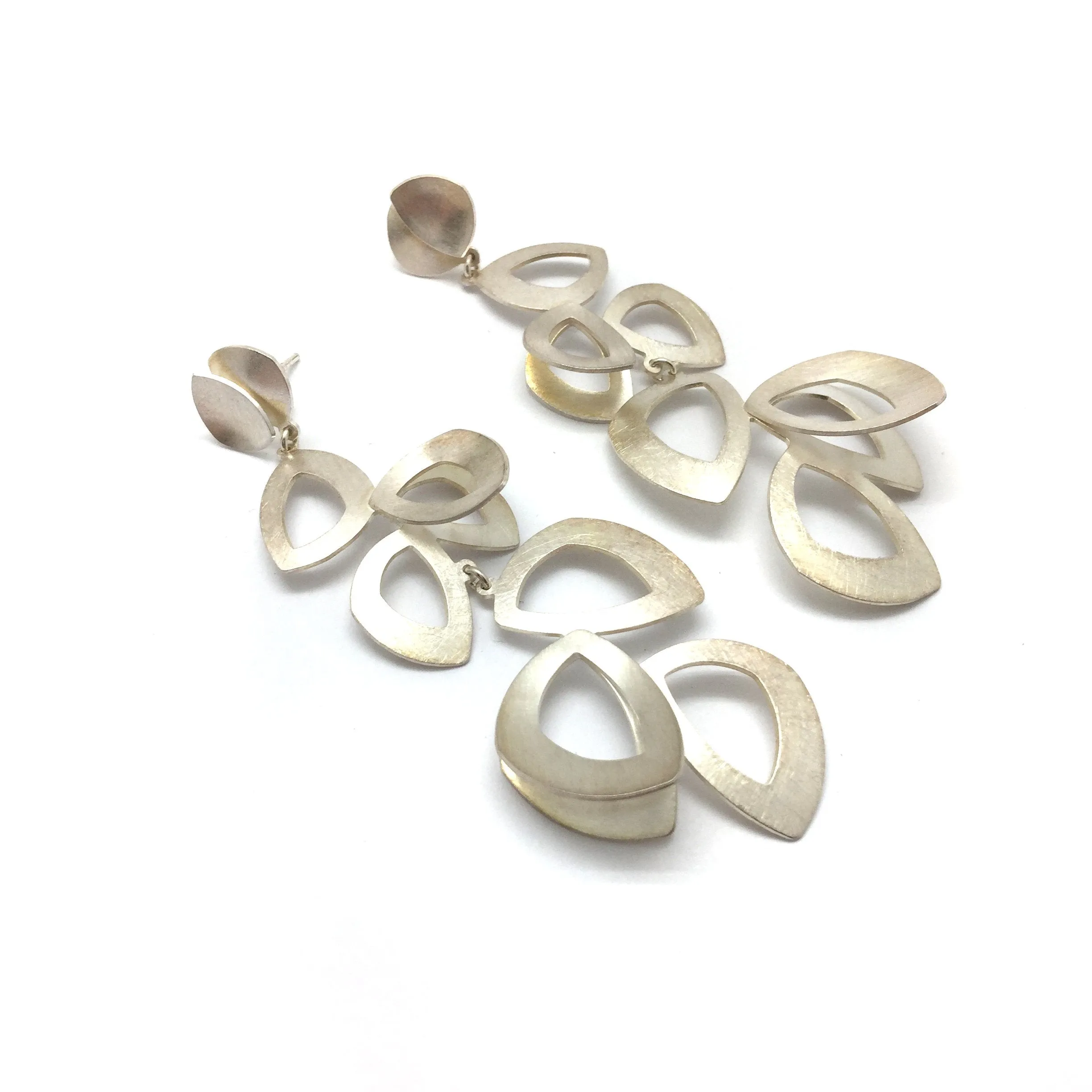 Open Vine Earrings - Silver