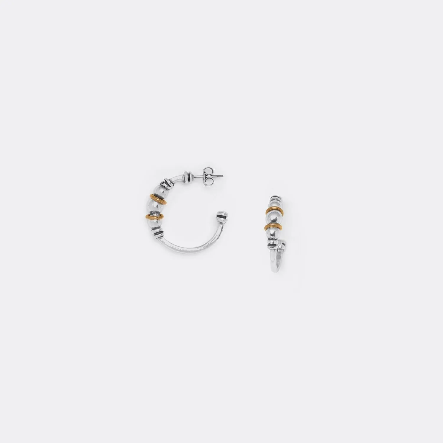 Ori Tao Sparkling Small Creoles - Exquisite French Earrings