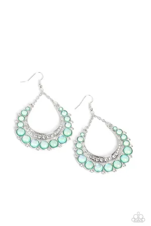 Paparazzi Bubbly Bling Green Fishhook Earrings - P5ST-GRXX-024XX