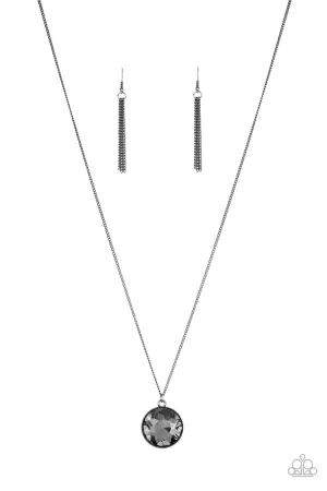 Paparazzi Dauntless Diva Black Long Necklace
