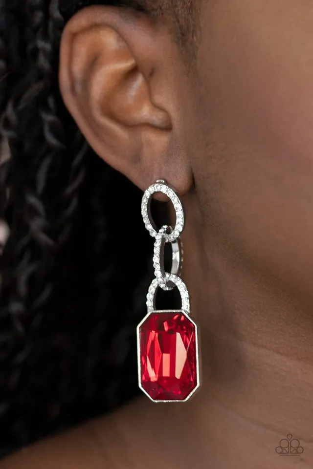 Paparazzi Earring ~ Superstar Status - Red