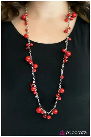 Paparazzi Necklace ~ Madame Bovary - Red