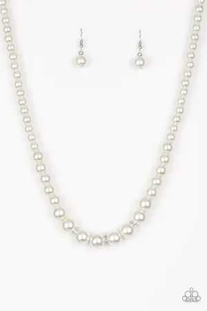 Paparazzi Necklace ~ Royal Romance - White
