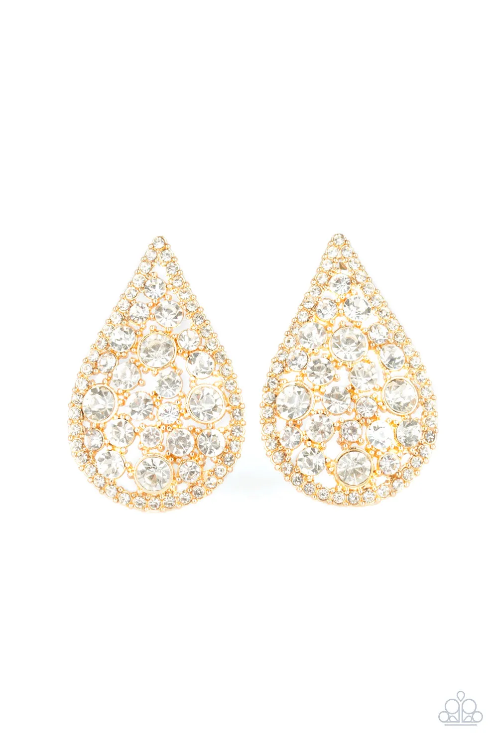 Paparazzi REIGN-Storm Gold Post Earrings