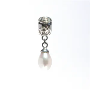 Pearl Sterling Silver Charm