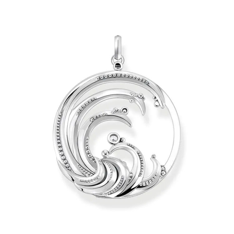 Pendant Wave With Blue Stones | Thomas Sabo