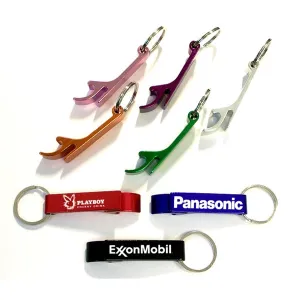 Personalized Deluxe Aluminum Can and Bottle Opener Keychain