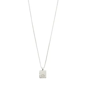 Pilgrim - Thankful Square Pendant Necklace - Silver Plated
