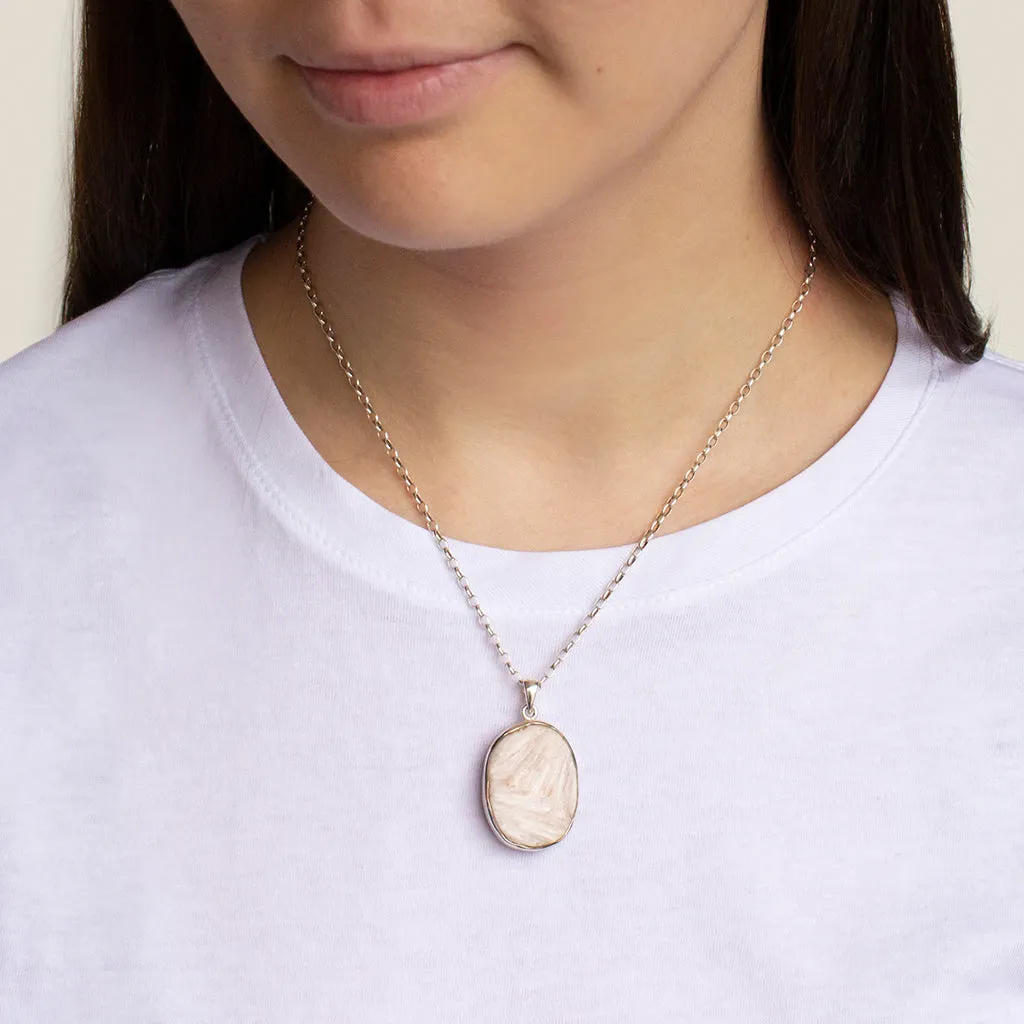 Pink Scolecite Necklace