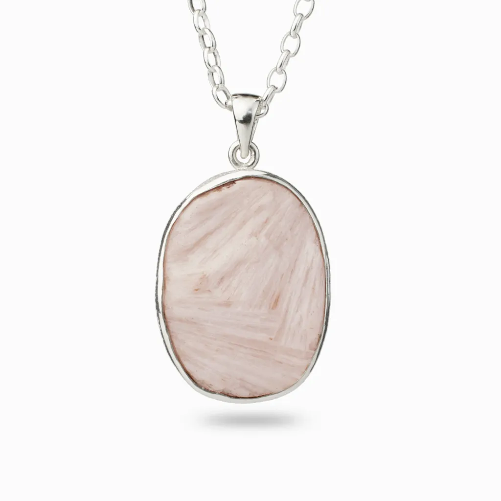 Pink Scolecite Necklace