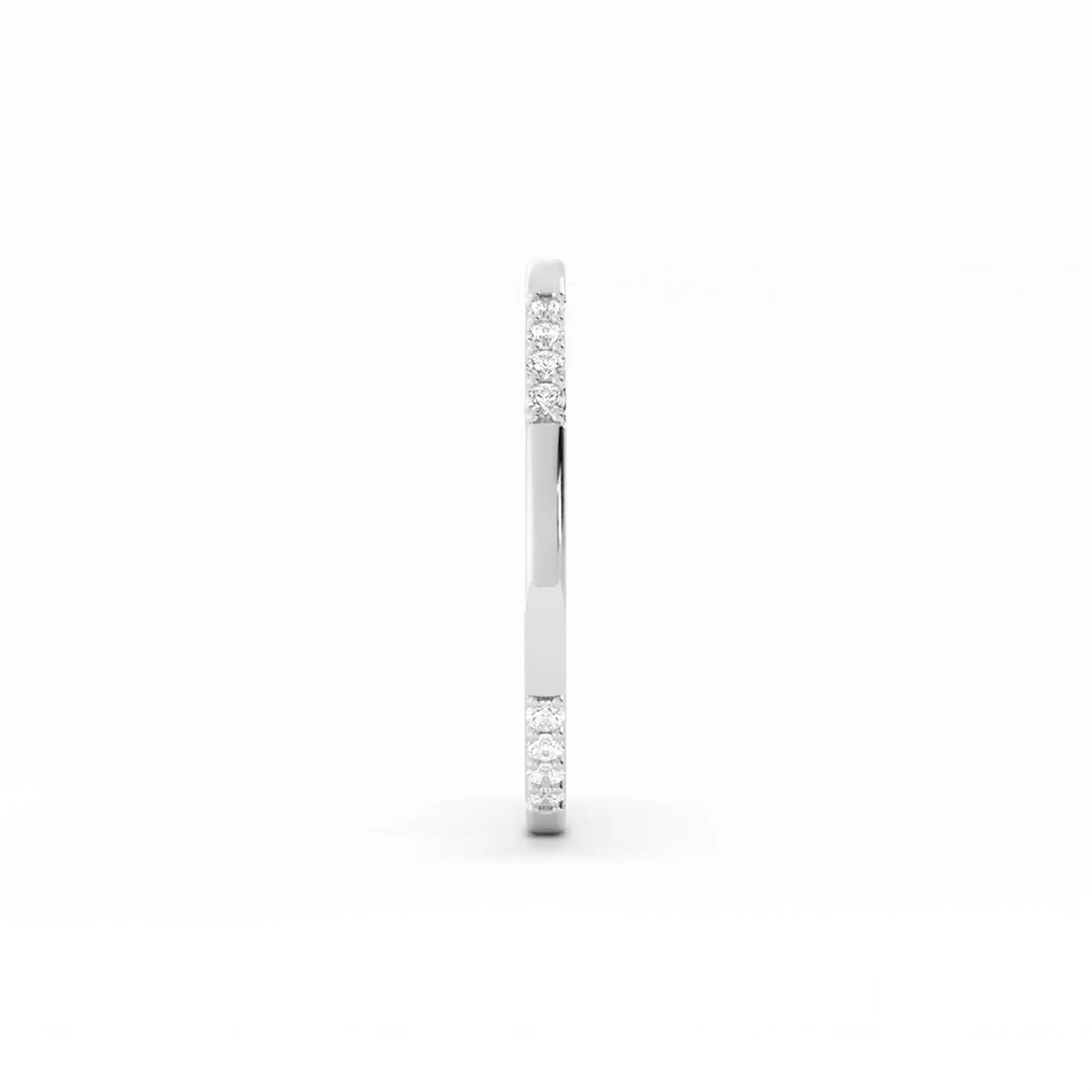 Platinum Round 16 Grouped Natural Diamond Wedding Band