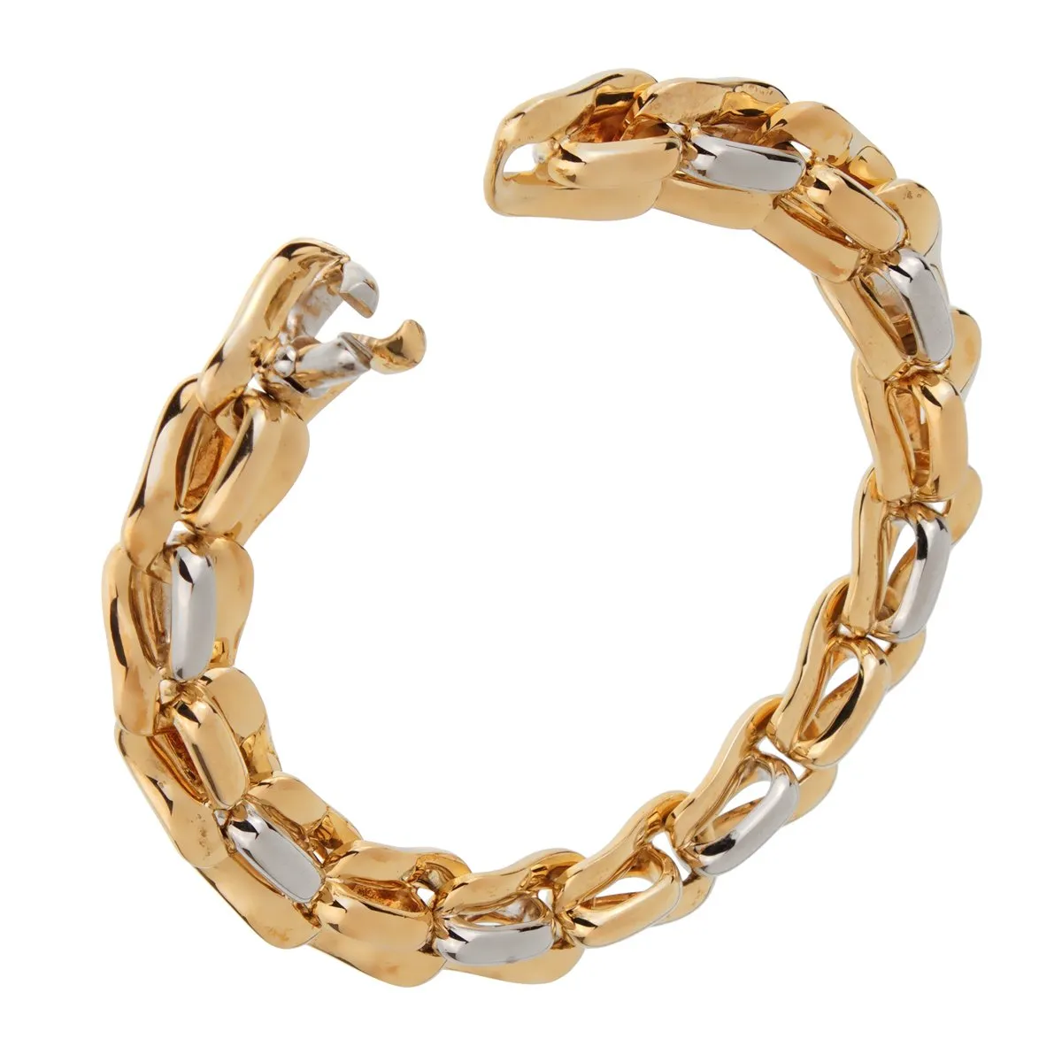 Pomellato Yellow & White Gold Ladies Chain Link Bracelet