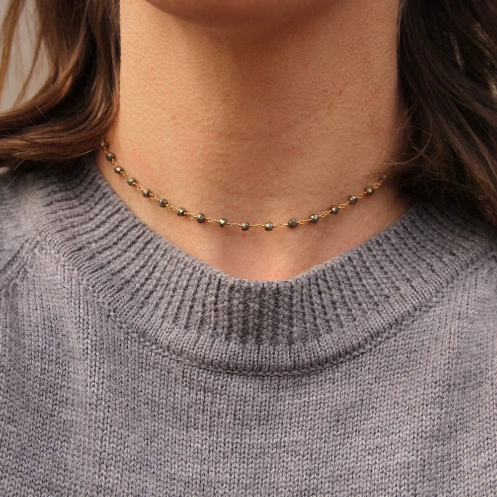 Powerful ~ Wish Choker ~ Pyrite