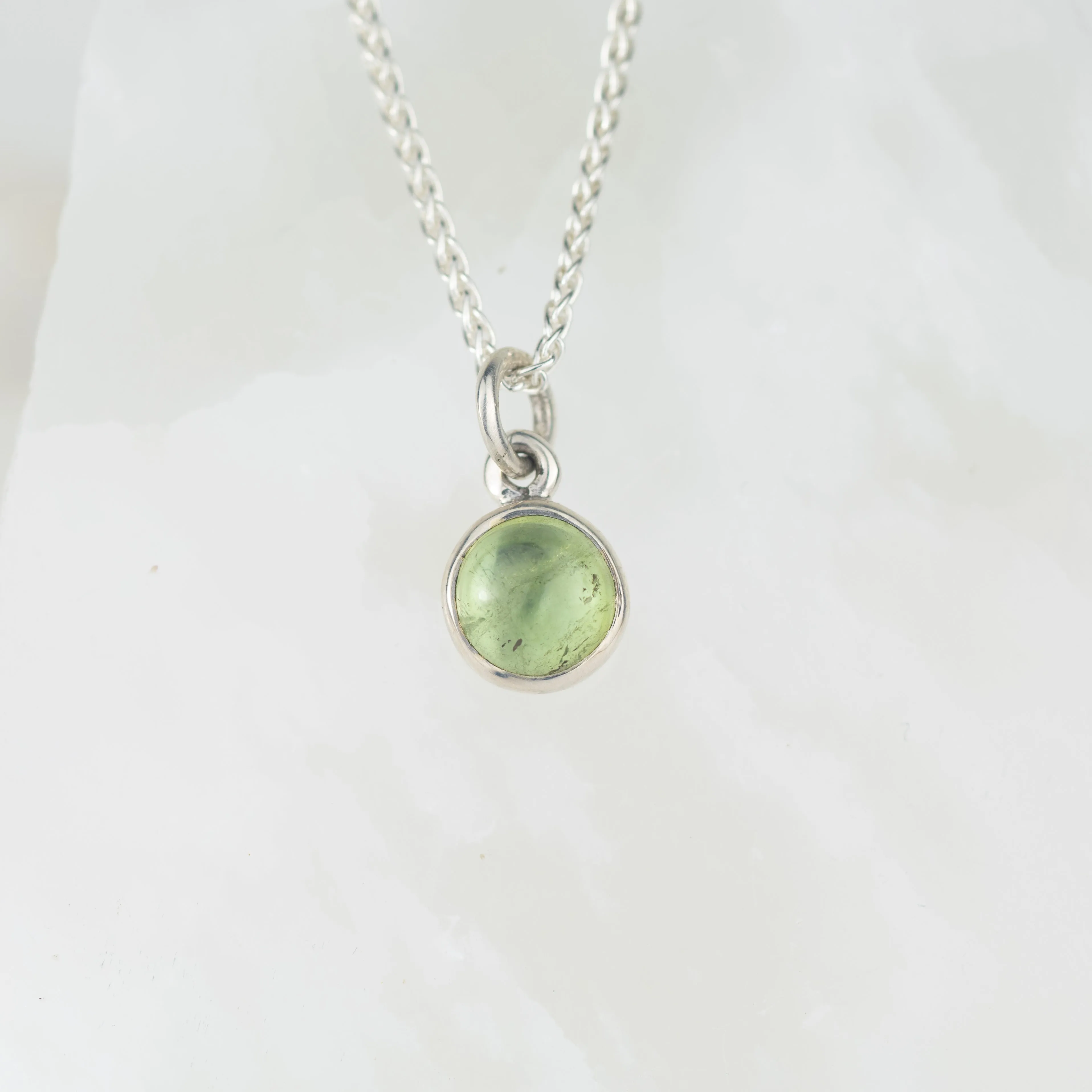 Prehnite Single Gemstone Pendant